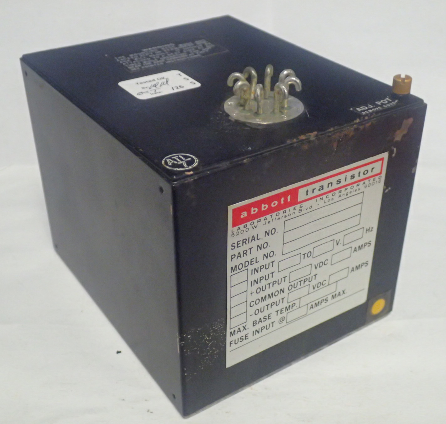 Abbott / Martek Power WW15DX2-4.0 industrial/military-grade AC-to-DC power supply module. TESTED and WORKING!