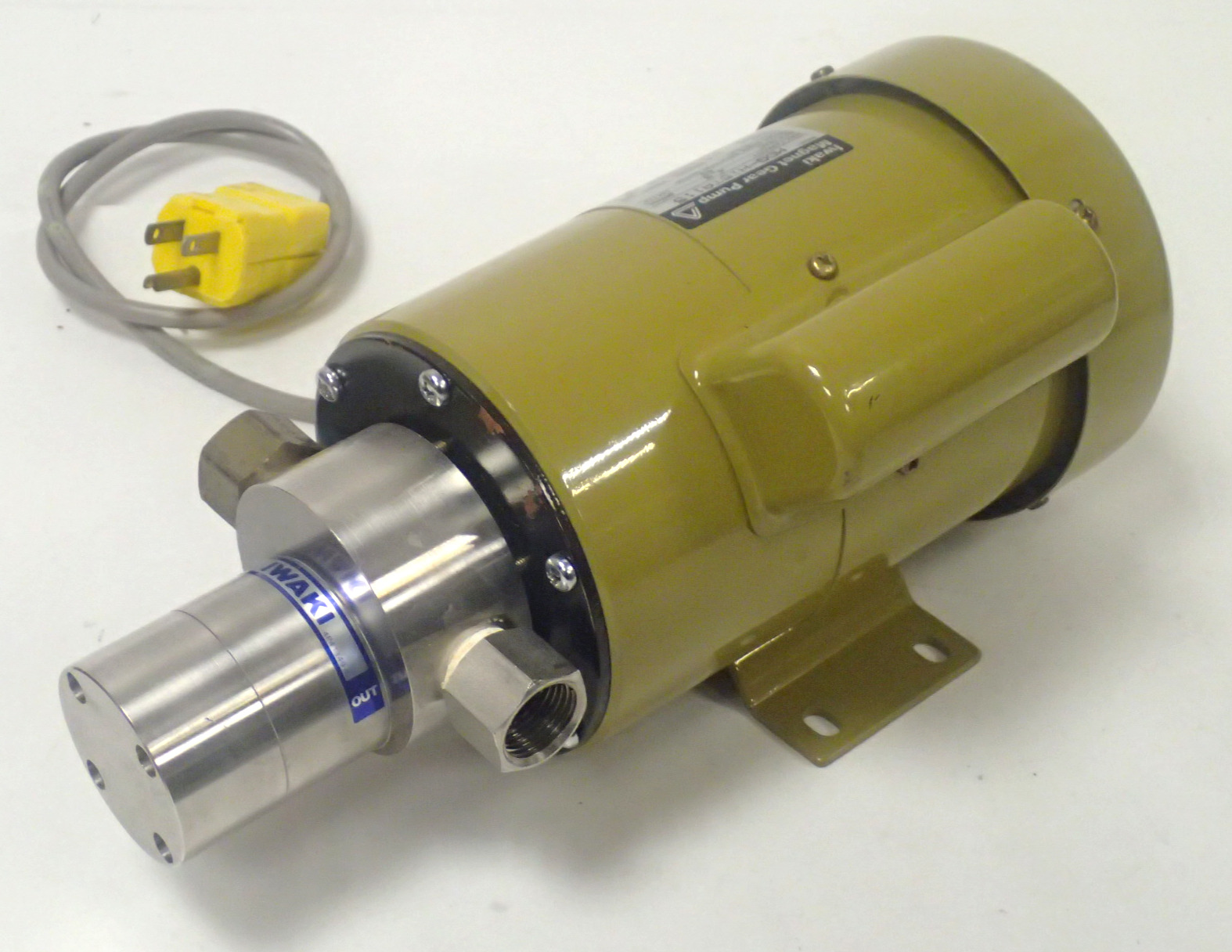 IWAKI MDG-H15TA115 MAGNETIC DRIVE GEAR PUMP 115VAC CHEMICAL TRANSFER PUMP