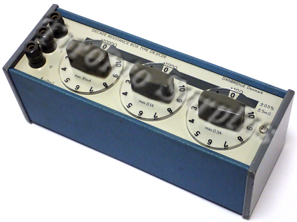 Danbridge Type DR 3/CDE Decade Resistance Box x10 Ohm x100 Ohms x1000 Ohms