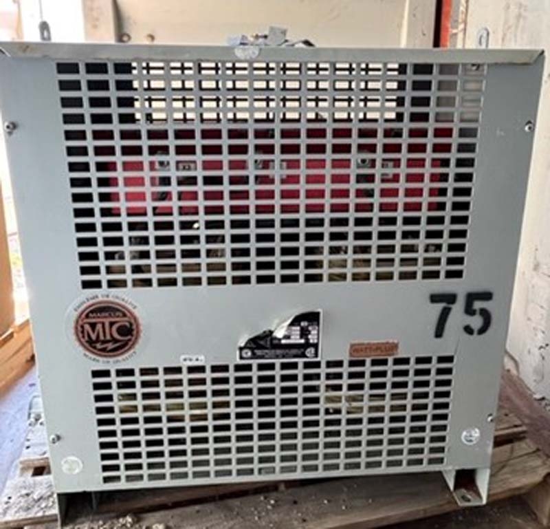 MARCUS TRANSFORMER Distribution Transformer Dry 75 kVA Copper Winding 3 PH, 600 V, Type TWN