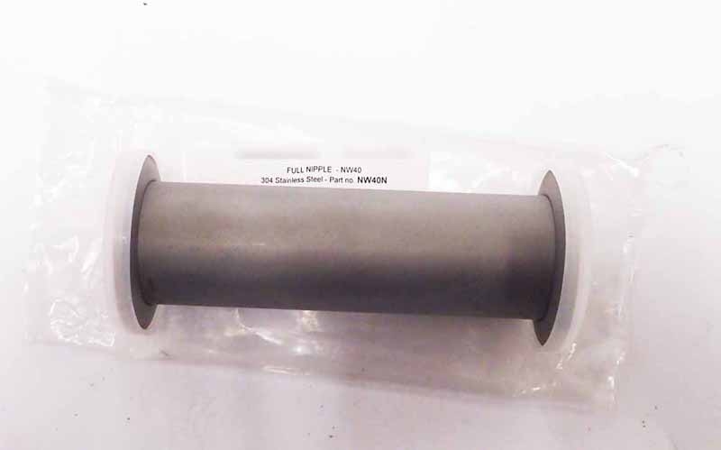 Full Nipple - NW40 Vacuum Fitting 304 Stainless Steel 130mm/ PART# NW40N NEW