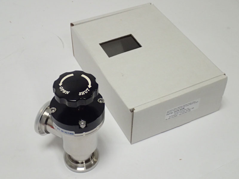 Stainless Steel, Bellows Sealed Angle Valve, Manual, Viton & Seat Seals NW40 Flange SAVB-40NM New Open Box