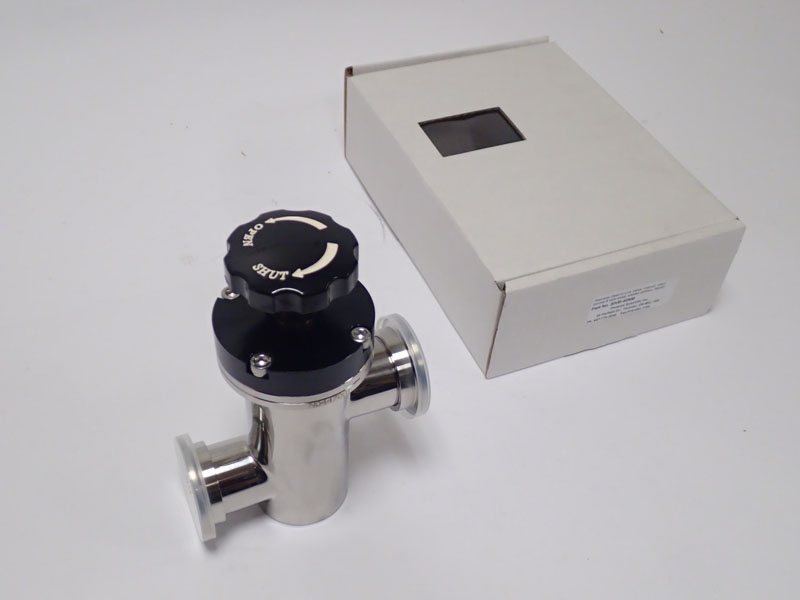Stainless Steel In-Line Valve, Manual, Viton Bonnet & Seat Seals, Welded Bellows, NW40 SIVB-4NM Conflat