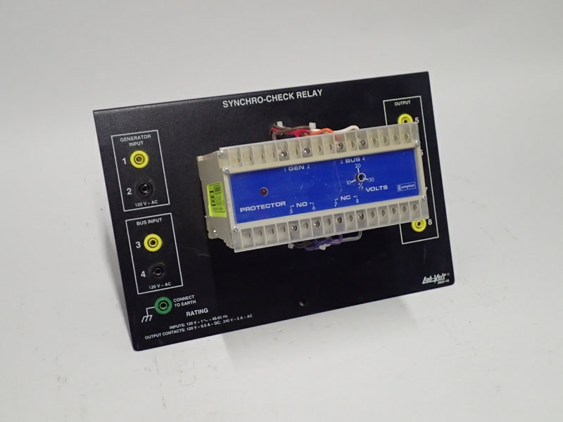 Lab-Volt 3820-10 Synchro-Chcke Relay In 120Vac 1A Output Contacts 120Vdc 0.5A 240Vac -5A Tested