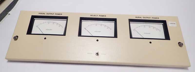 Larcan Front panel: 40D1452G1 Prefix79 Visual Output Power/ Reject Power / Aural Output Power