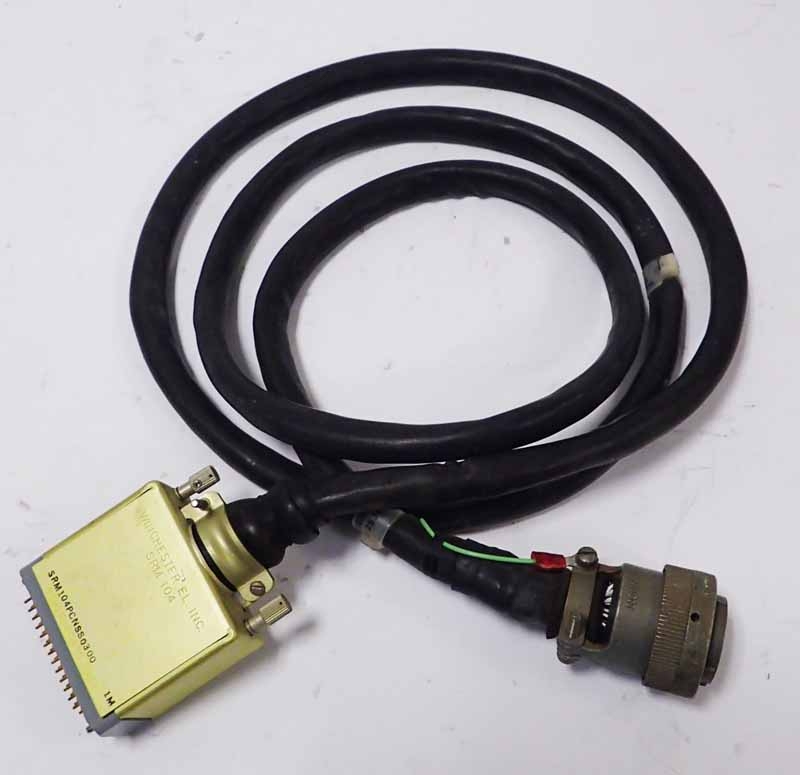 6 ft cable with 1- Winchester El. Inc SRM104PCNSS030 104 pin Male connector & 1 - Cannon ITT 8049 MS3116F20-39S 39 pin female Connector