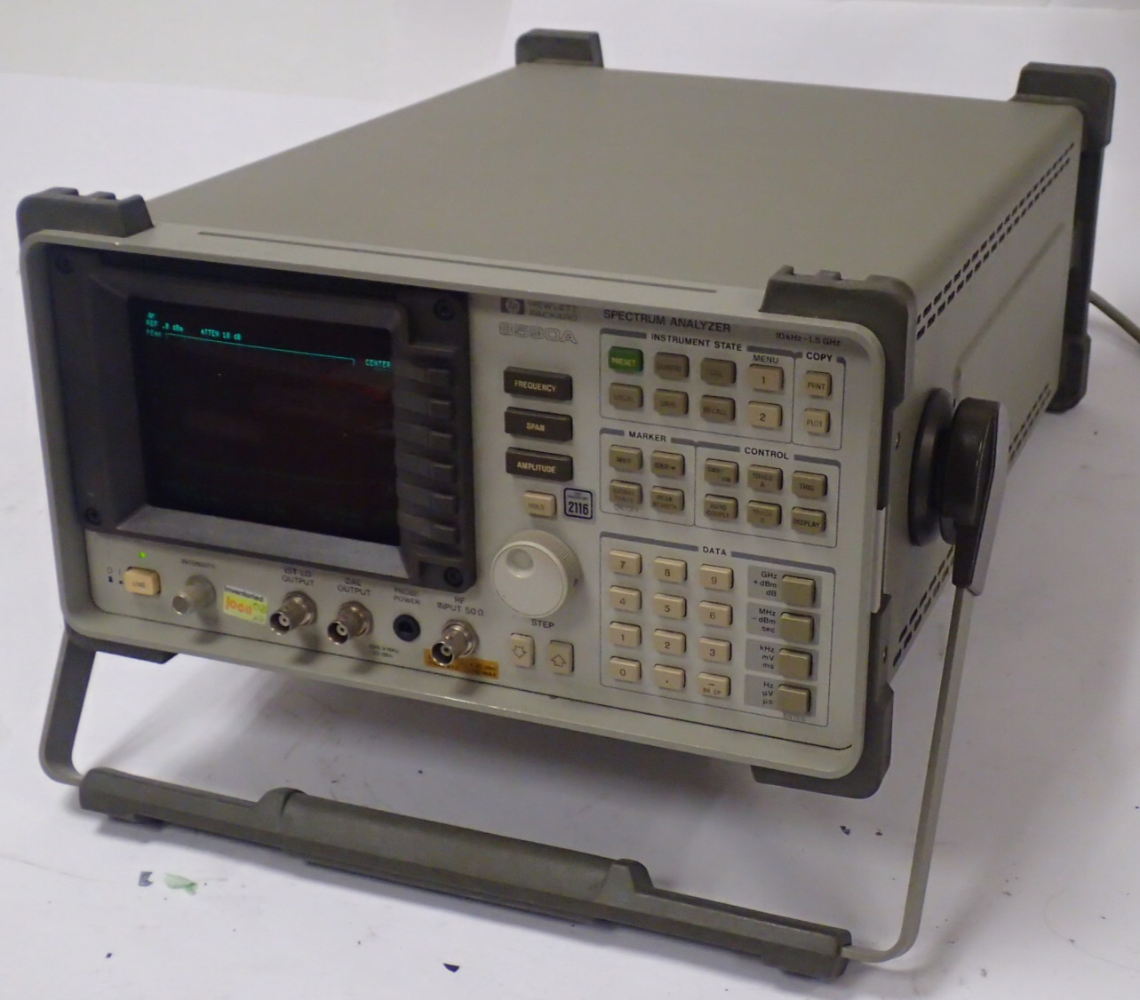 HP 8590A / Agilent 8590A Portable Spectrum Analyzer with OPT 023 RS232C Interface, 9kHz - 1.5GHz
