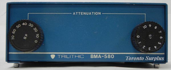 Trilithic BMA-580 Variable Attenuator, BNC DC-2 GHz, 0-80 dB by 1 dB, Benchtop