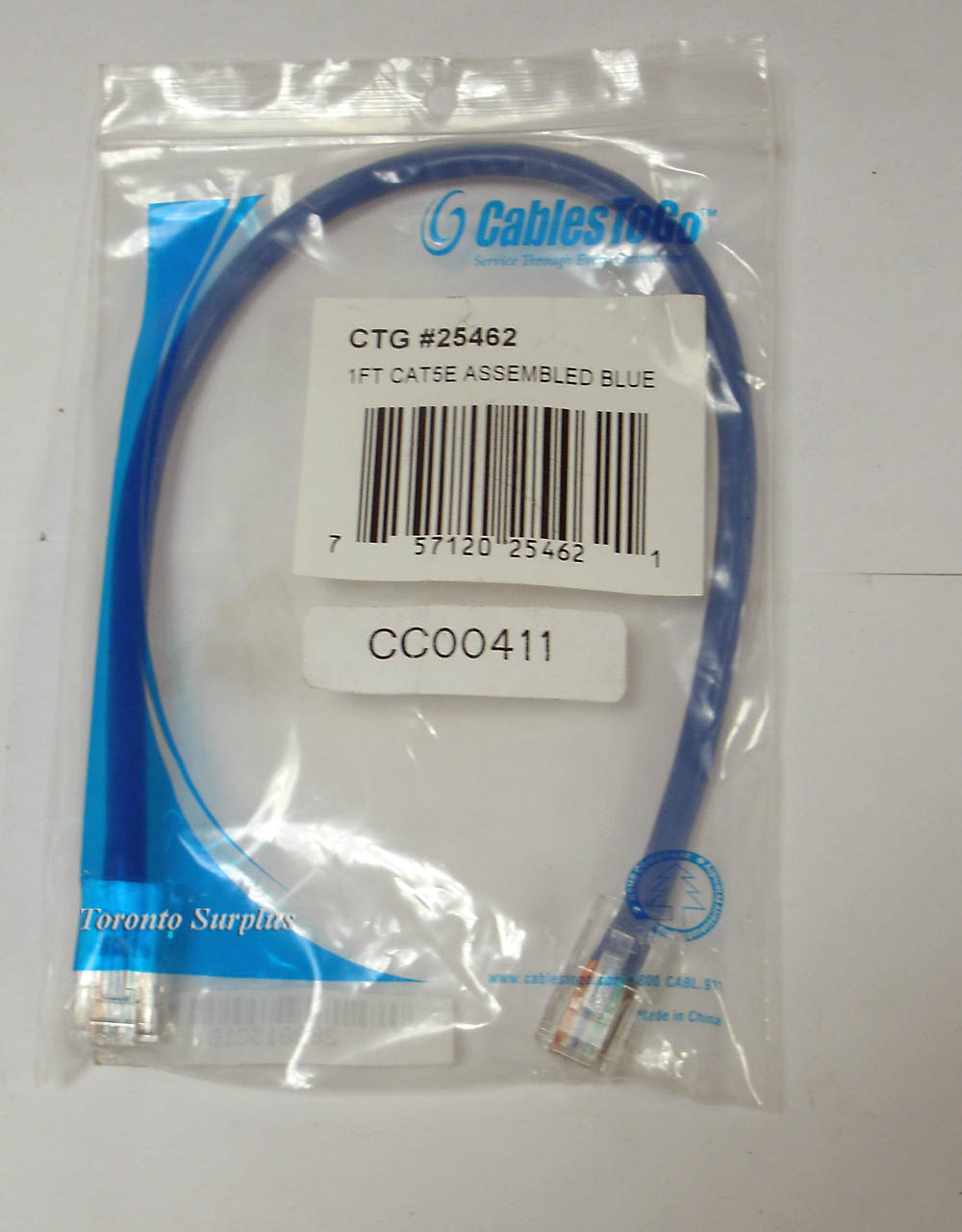 CablesToGo CTG #25462 / CTG#25462 Assembled Patch Cable BNIB / NOS
