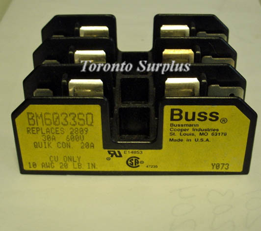 BUSS BM6033SQ, 600v, Supplementary Fuseblock, BM Series