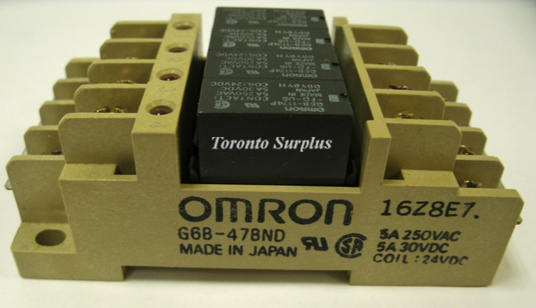 Omron G6B-47BND / G6B47BND 5A,250VAC Terminal Relay with 4 Independant Outputs