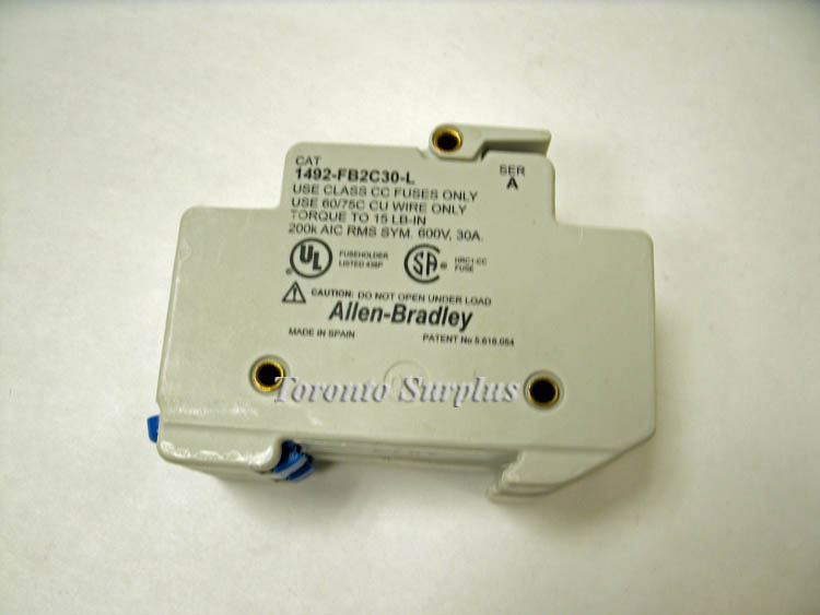 Allen Bradley 1492-FB2C30-L / 1492FB2C30, 2 Pole, 600V, 30A Fuse Holder