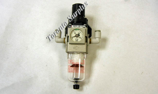 SMC AW20-N01EH-Z / AW20N01EHZ Filter Regulator W/ 150 PSI Pressure Gauge