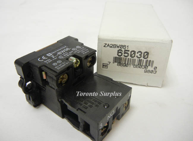 Telemecanique ZA2BW061 Module Base Kit W/ ZB2BE101 Contact Block, BNIB / NOS