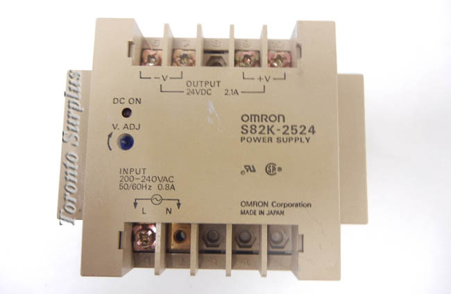Omron S82K-2524 Power Supply, Enclosed Frame, Switching Type 24 VDC, 2.1 Amp