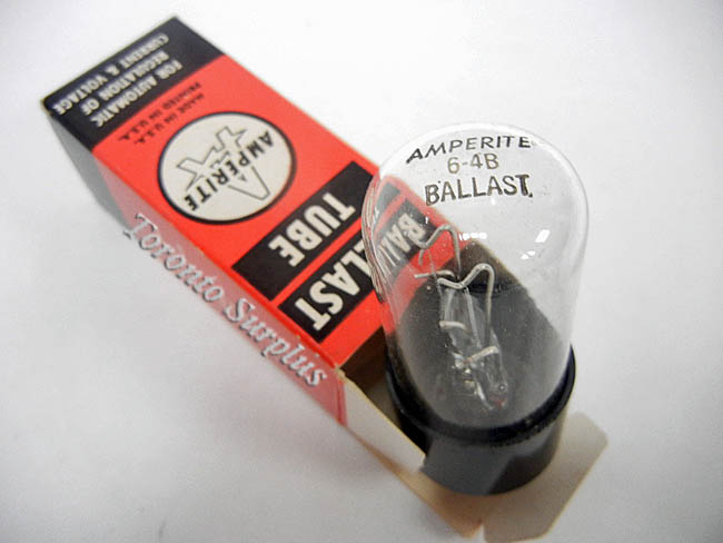 Amperite 6-4B Ballast Tubes, Voltage Regulator 6 Pin lot of 2 BNIB / NOS