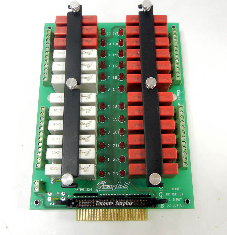 Grayhill 70MRCQ24-HS I/O Rack, Miniature, 24 Channel, 50-PinHeader w/Short Ejector Levers