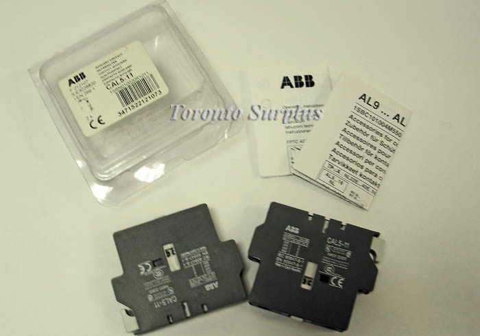 ABB CONTROL CAL5-11 CONTACT BLOCK, SIDE, 1NO/1NC BNIB / NOS