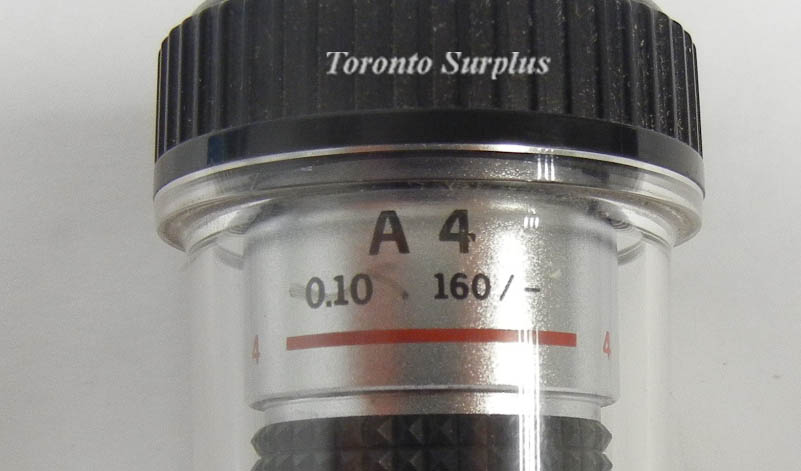 zo Olympus A 4, 0.10,160 / - Microscope Objective