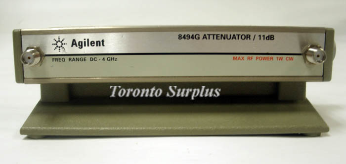 HP 8494G / Agilent 8494G Step Attenuator, DC to 4 GHz, 0 to 11 dB, 1 dB steps, W/ Opt 02
