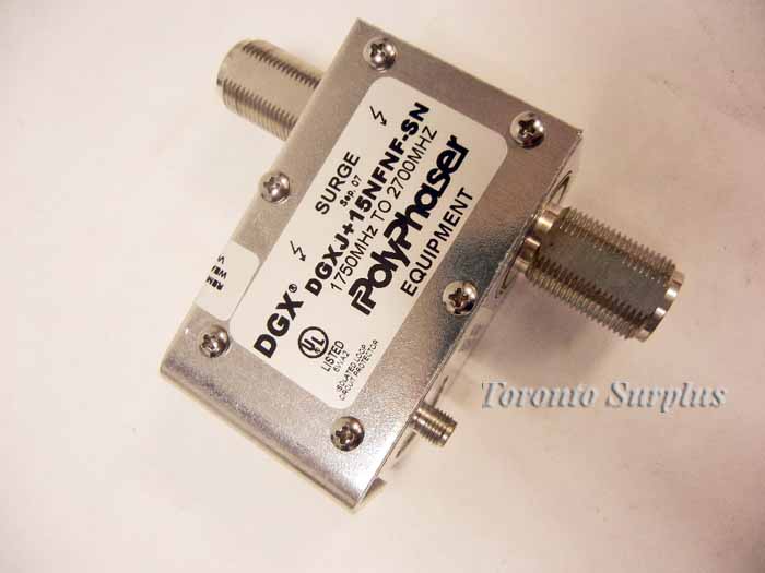 PolyPhaser DGXJ+15NFN-SN Surge Protector, 400 -1.2MHz