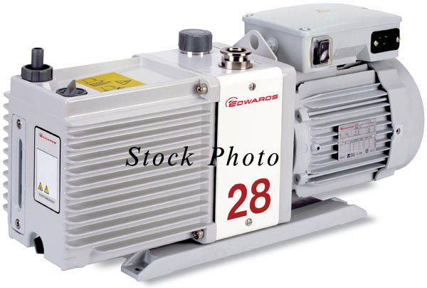 Edwards E2M28 / A373-10-940 Dual Stage Rotary Vane Vacuum Pump with Leroy LS 80 Motor, 3 Phase