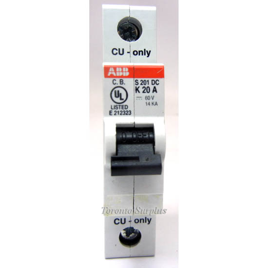 ABB S201 DC-K Circuit Breaker 1 Pole, 50/60Hz 20A