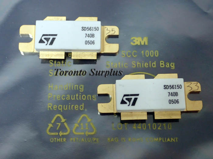 STMicroelectronics SD56150 RF MOSFET Transistor N-Ch 65 Volt, 17Amp