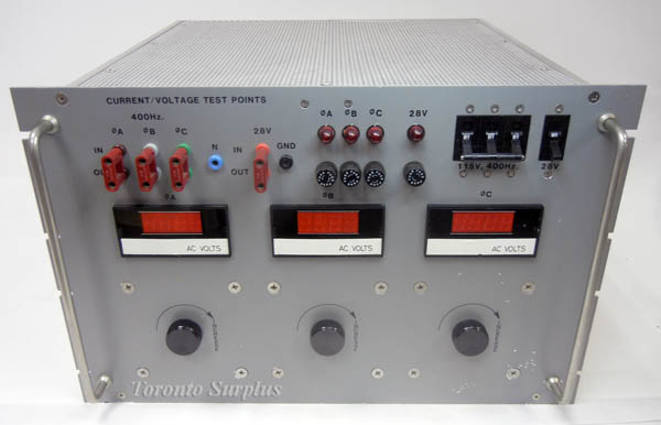 400Hz, 3 Phase, Air Craft Power Supply with Independant Phase Adjustment