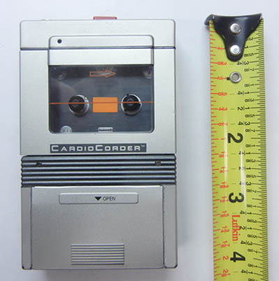 Mini Tape Recorder - Grey with Case - 4" x 3" x 1" - Del Mar 463 - 12 Available