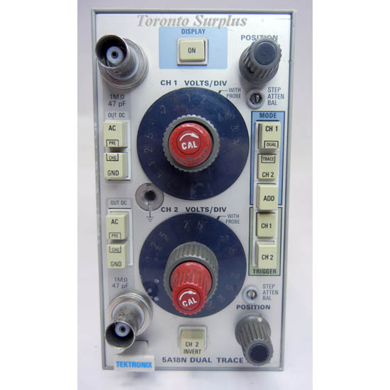 Tektronix 5A18N 2 MHz Dual Channel Vertical Amplifier Plug-in