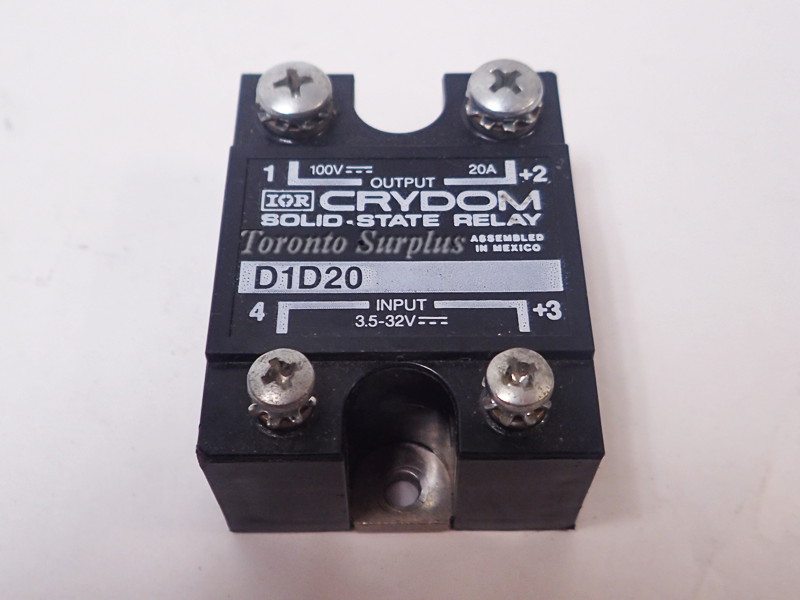 Crydom D1D20 DC-DC Solid State Relay SSR, Output : 100 VDC, 20 Amp