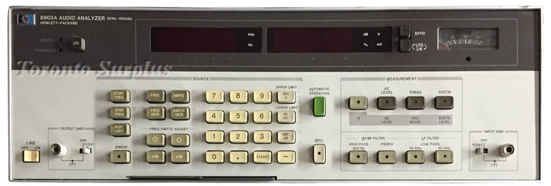 HP 8903A / Agilent 8903A Audio Analyzer 20Hz-100kHz with HP-IB/GPIB - OPT 001
