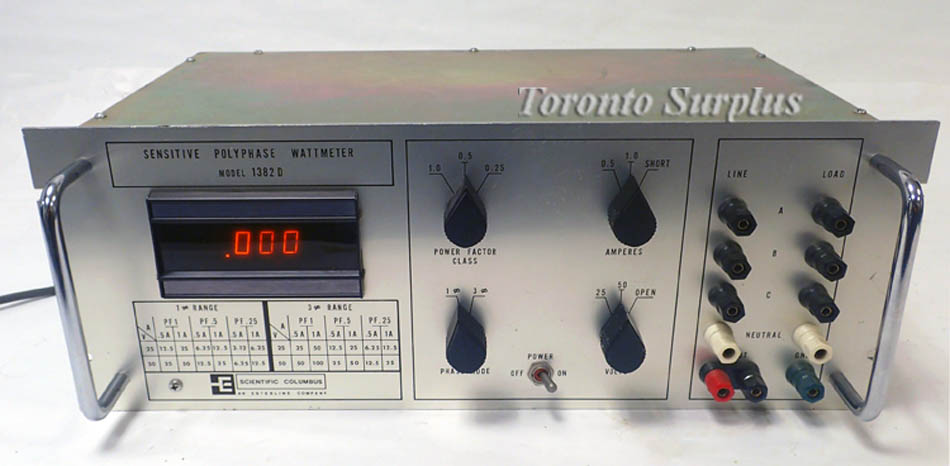 Scientific Columbus 1382D Sensitive Polyphase Wattmeter