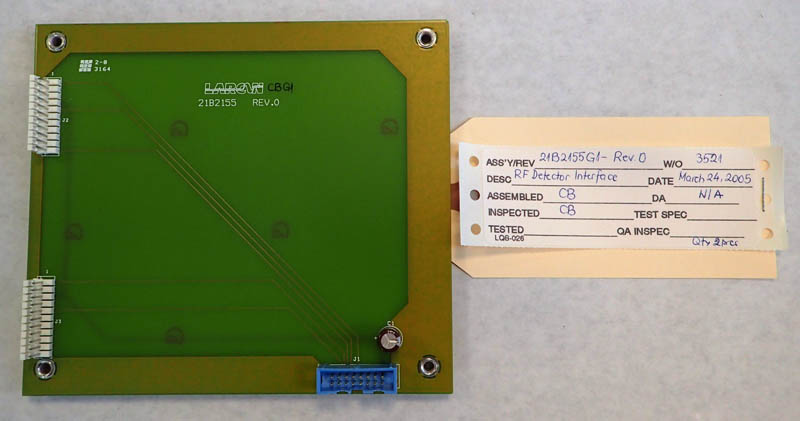 Larcan 21B2155 G1 Rev 0 RF Detector Interface Board - BRAND NEW / NOS