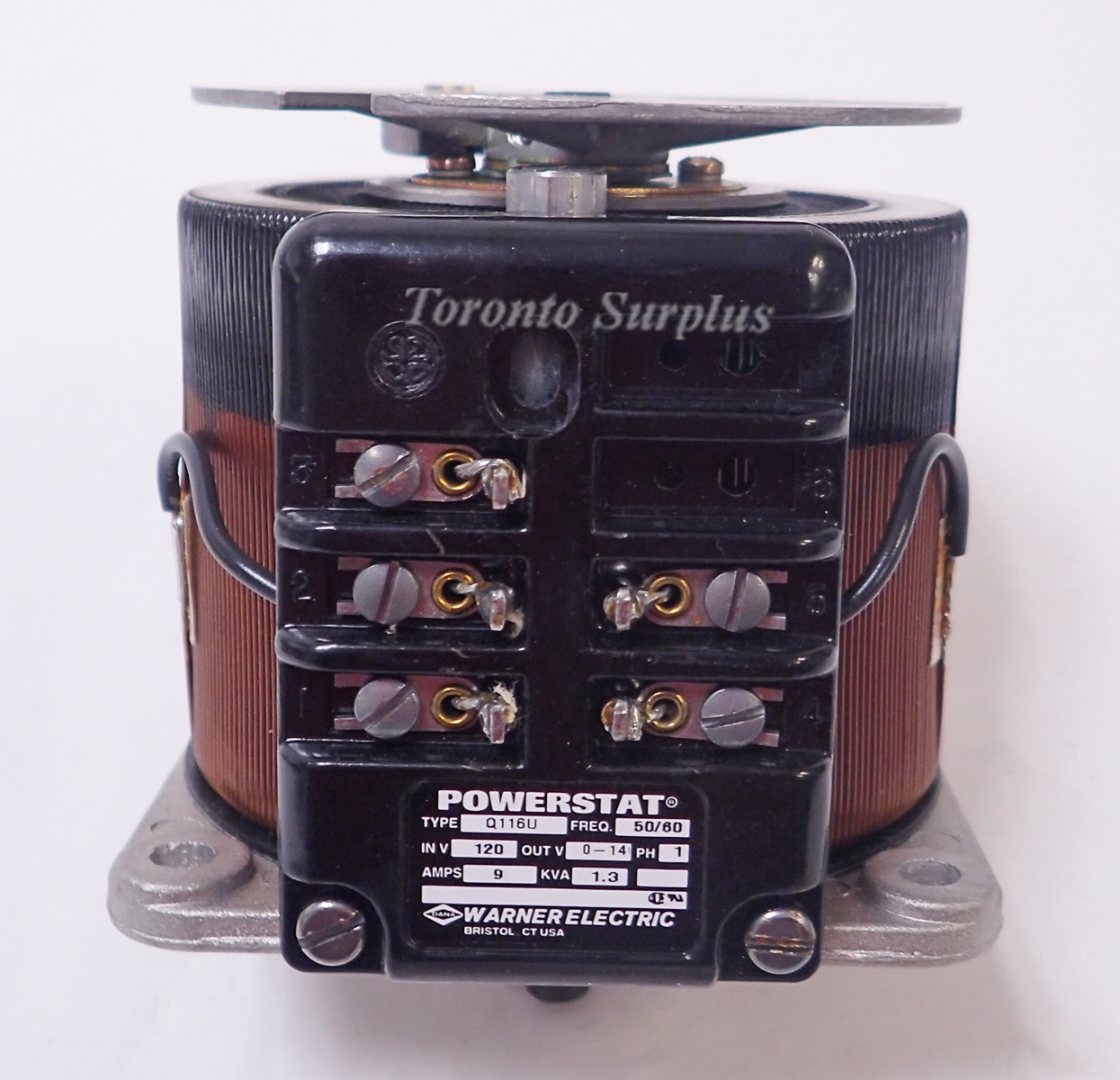 Warner Electric Powerstat Q116U Variable Autotransformer / Variac, 1 Phase 0-140 V 9 A 1.3kVA