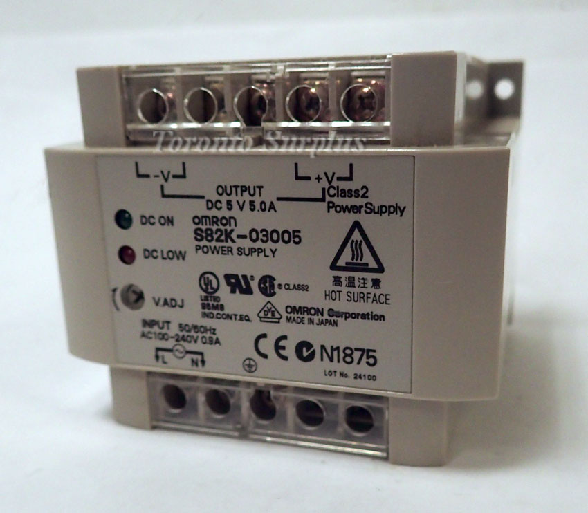 as 5V, 5A Omron S82K-03005 PLC Switching Power Supply 5 V, 5 Amp
