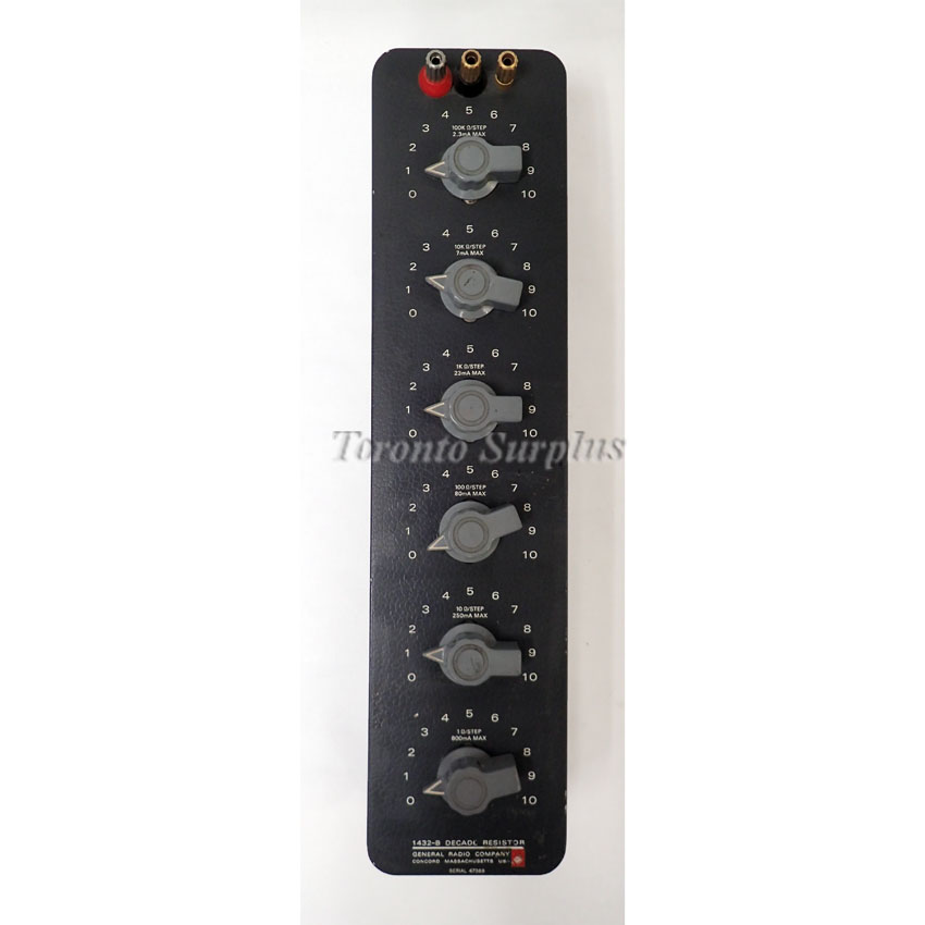 General Radio 1432-B / 1432B GenRad Decade Resistor 1,111,110 Ohms Over 6 Decades, 0.01 Ohm Steps