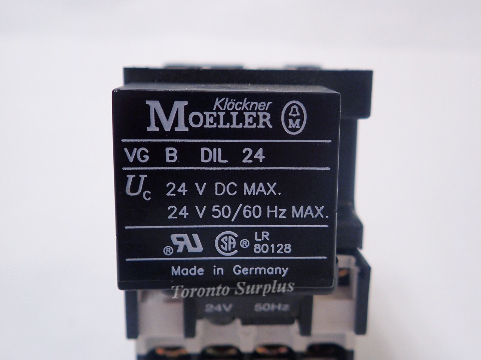 Klockner Moeller DILR40 4-Pole Contactor Relay w/ VGBDIL24 Surge Suppressor, 240VAC 16A