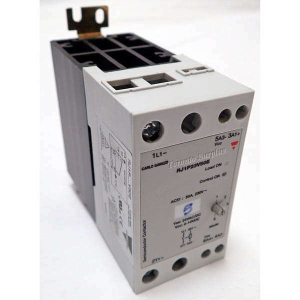 Carlo Gavazzi RJ1P23V50E Type RJ1P Solitron MIDI Multi-Function Analog Switching SSR AC Semiconductor Contactor 24VAC/DC Supply, 230VACrms, 50AACrms, 0-10VDC Ctrl Input