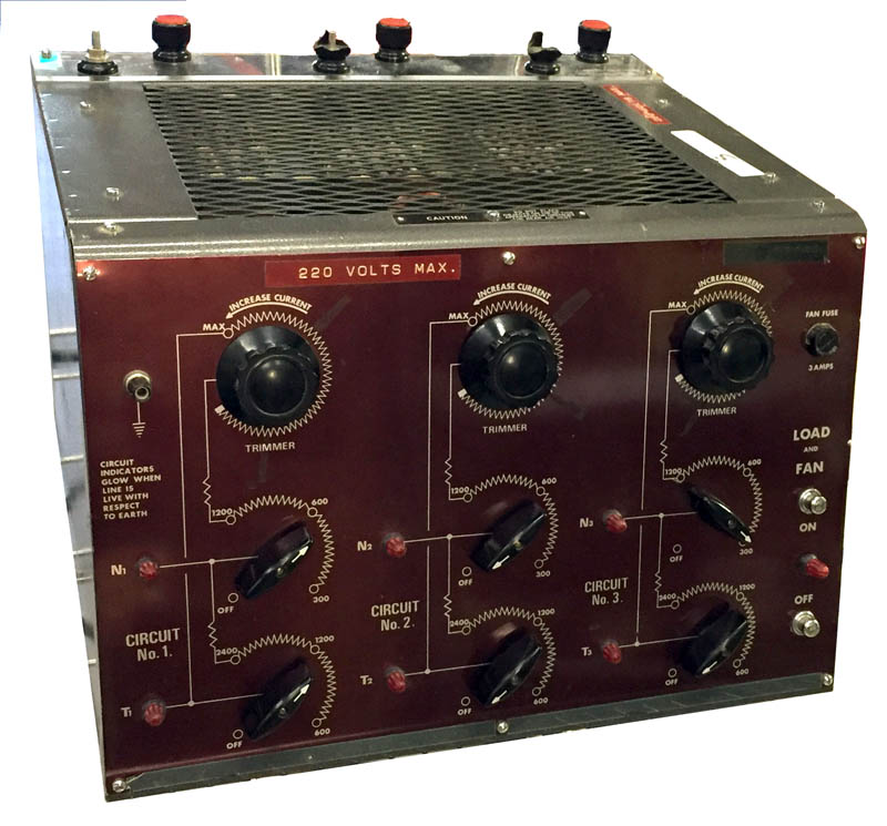 JJ Lloyd Instruments LR Series Single or 3 Phase Dummy Load Set - 220V, 7.5A / Phase - SEE DESCRIPTION