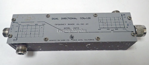 HP 765D Dual Directional Coupler Freq Range: 450-945 MC