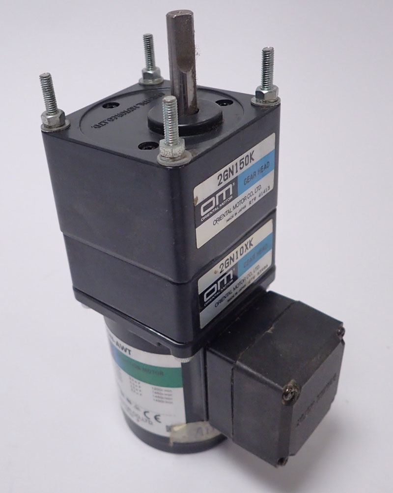 Oriental Motors 21K6GN-AWT Induction Motor, 100-115V, with 2GN150K and 2GN10XK Gear Heads