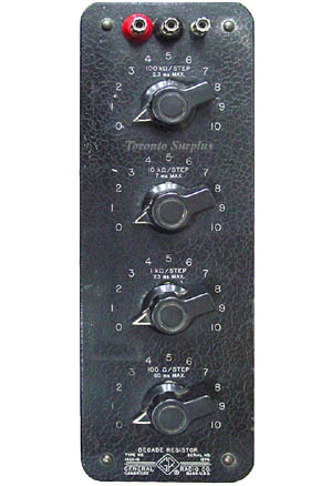 General Radio 1432-Q / 1432Q Decade Resistor 1,111,000 ohms Over 4 Decades, 100 ohm Steps
