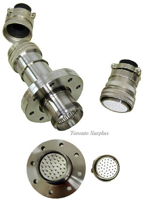 Kurt J. Lesker IFDAG355106 MS Connector, Multi Pin Instrument Feedthrough 4 1/2 CF Flange - BRAND NEW/NOS "