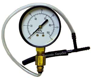 Vacuum Gauge 2 3/4 dia. 30 inches Hg / 100 kPa Vacuum - BNIB / NOS
