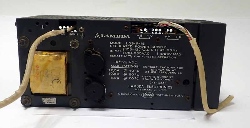 Lambda LDS-P-15 Power Supply, Enclosed Frame 15 V, 12 Amp