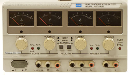 am Instek GPC-1850 DC Power Supply, Triple Output 2 x 0-18 VDC 0-5 Amps and 1 x 5VDC 3A (In Stock) z1