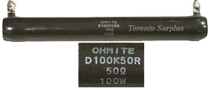 Ohmite Resistor Wirewound, L175J500 500ohm, 175W Fixed - NOS