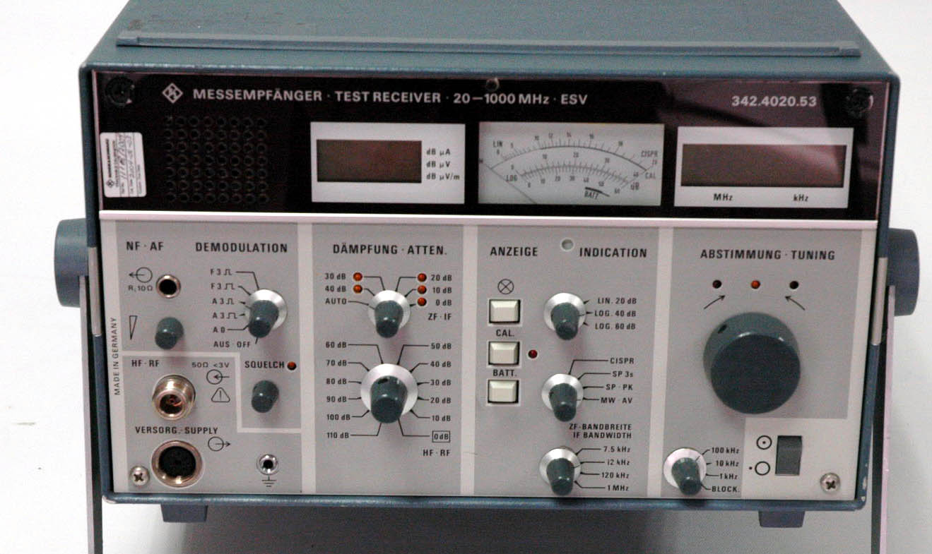Rohde & Schwarz ESV / 342.4020.53 Test Receiver 20 MHz - 1 GHz